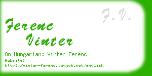 ferenc vinter business card